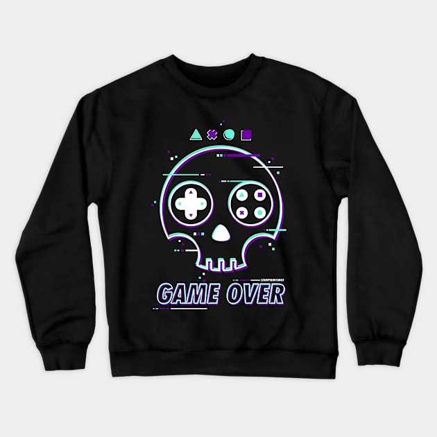 Game Over Crewneck Sweatshirt by loudpaintings